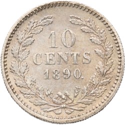10 Cent. Willem III. 1890. MS 64.