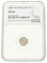 10 Cent. Willem III. 1887. MS 64.