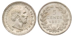 10 Cent. Willem III. 1887. MS 64.