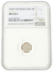 5 Cent. Willem III. 1859. MS 66+.
