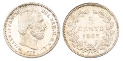 5 Cent. Willem III. 1859. MS 66+.