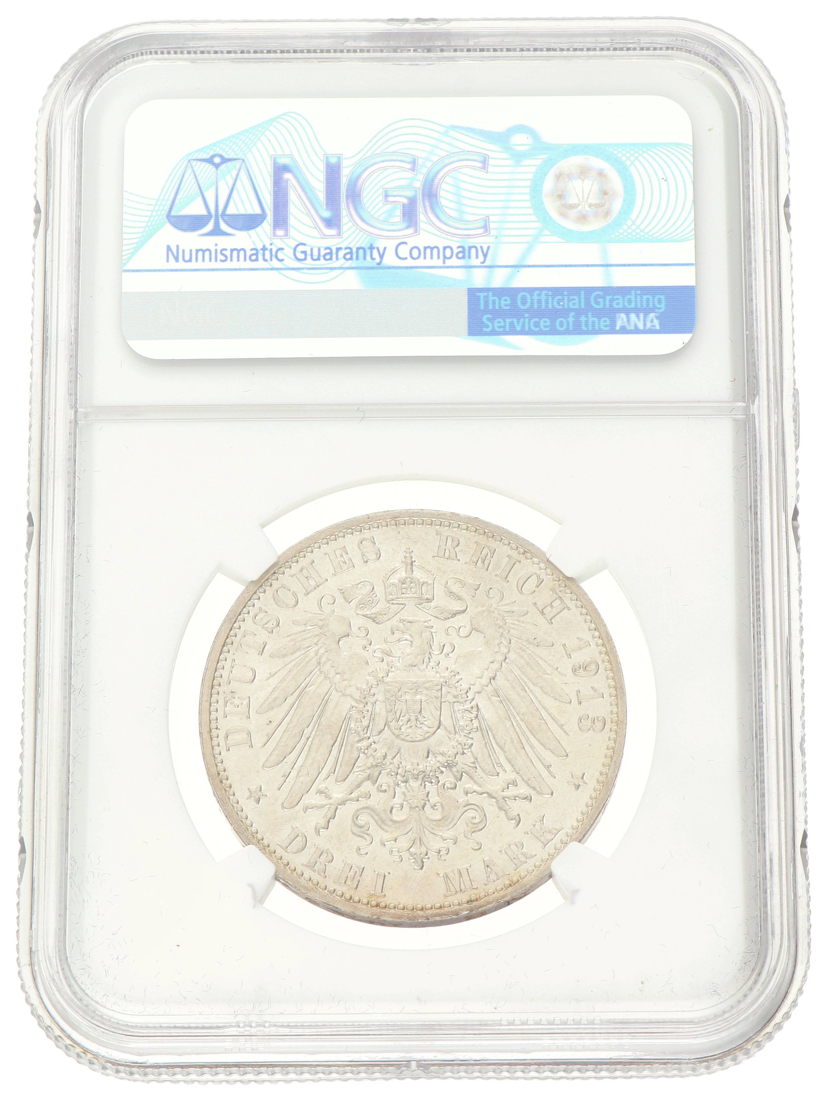 German states. Saxony. 3 Mark - 100th Anniversary of the Völkerschlacht. 1913 E. MS 63