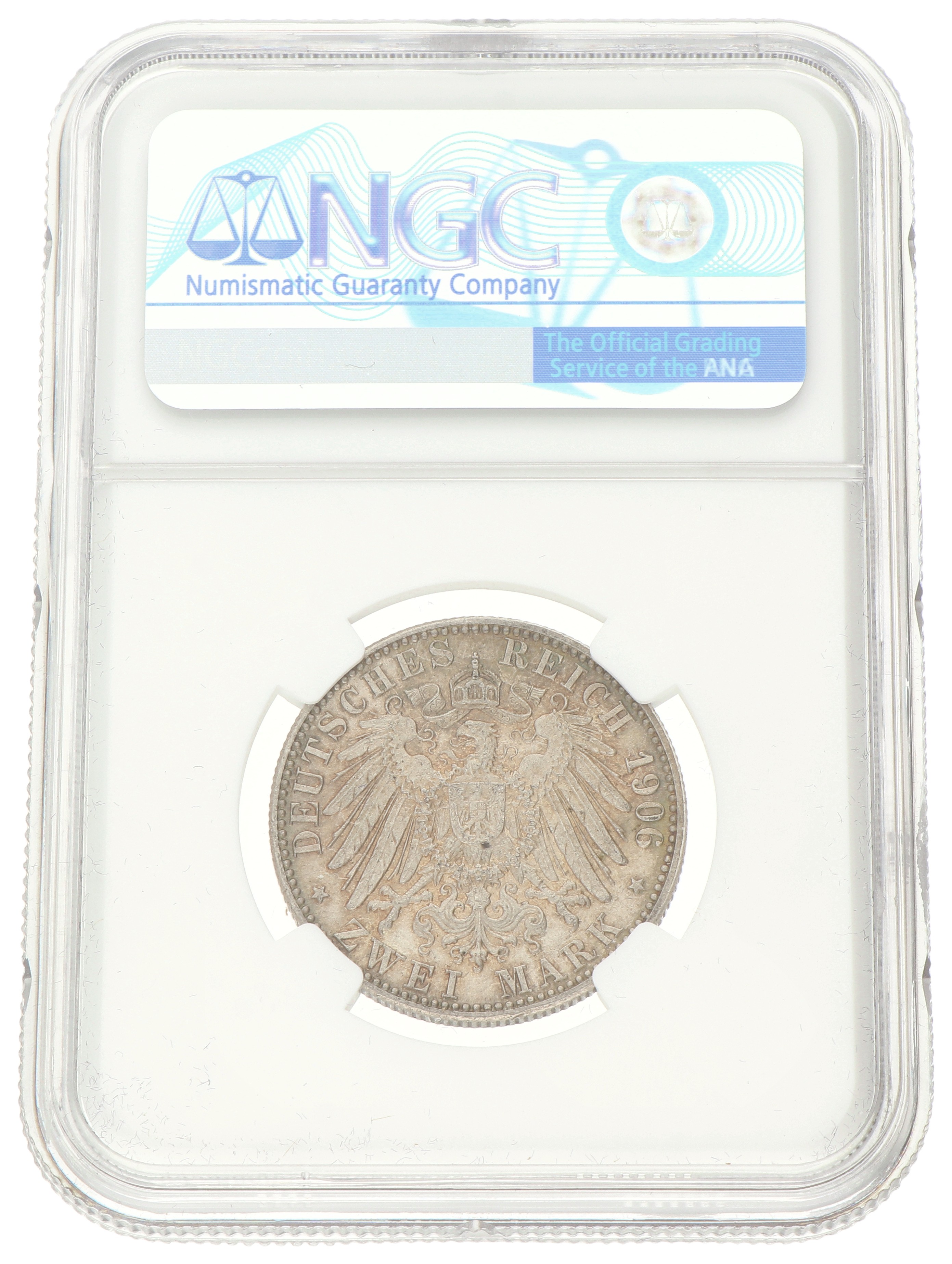 German states. Baden. Friedrich. 2 Mark - 50th wedding anniversary. 1906 G. MS 62