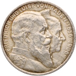 German states. Baden. Friedrich. 2 Mark - 50th wedding anniversary. 1906 G. MS 62