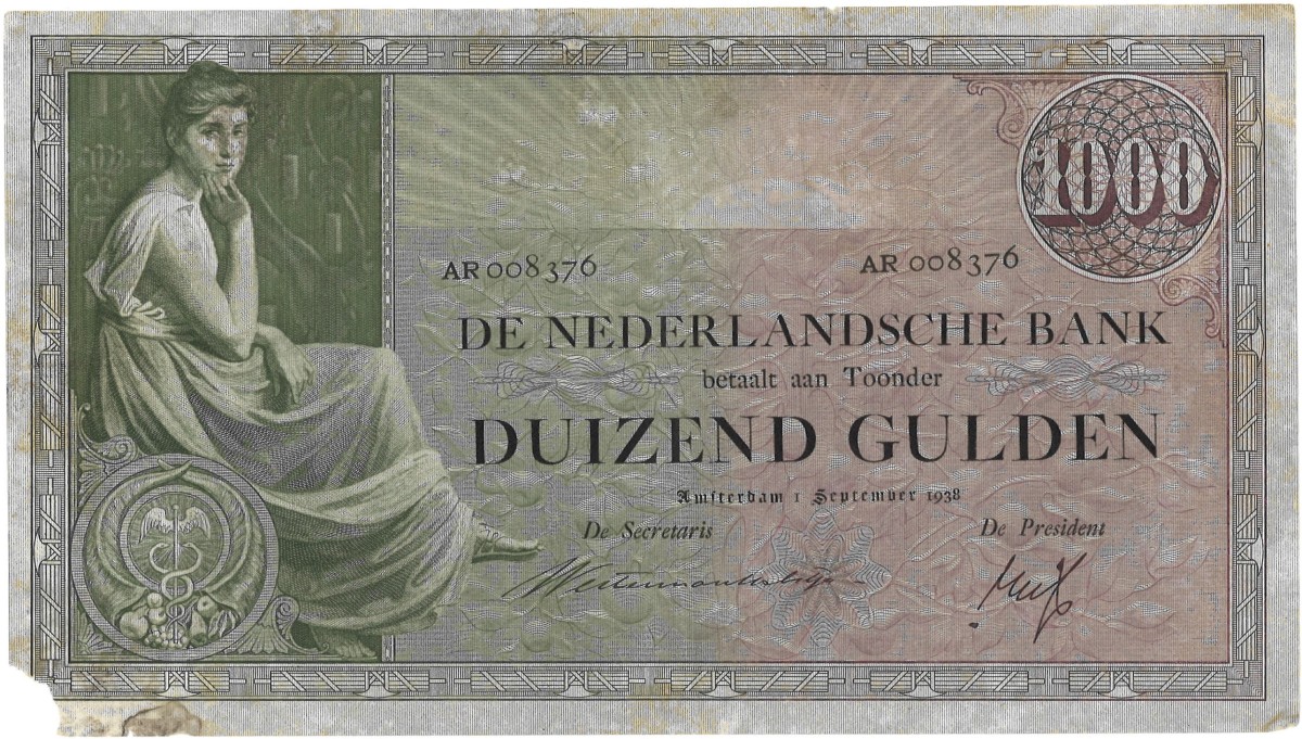 Nederland. 1000 Gulden. Bankbiljet. Type 1926. - Zeer Fraai.