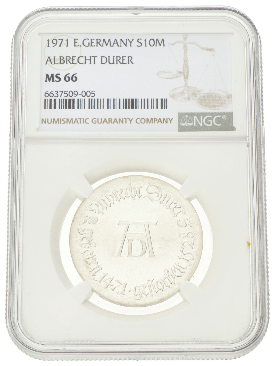 Germany. DDR. 10 Mark - Albrecht Dürer. 1971 E. MS 66.