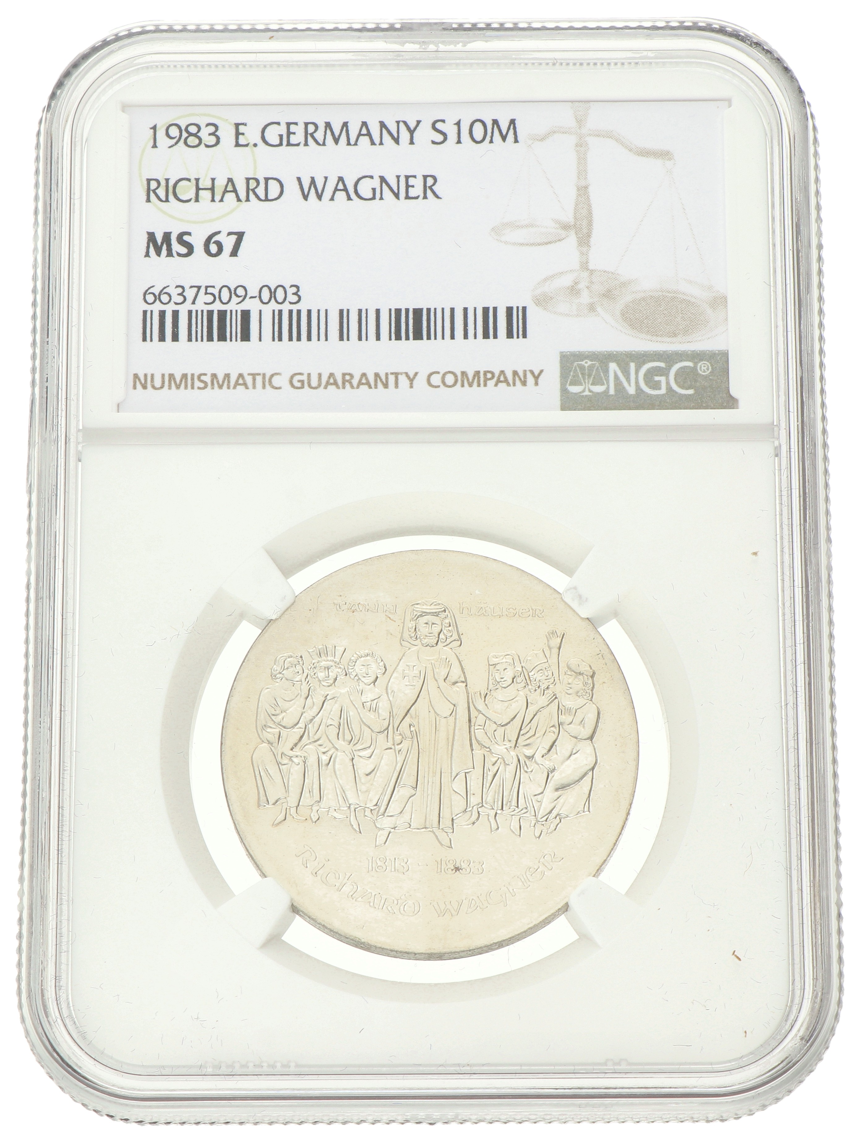 Germany. DDR. 10 Mark - Richard Wagner. 1983. MS 67.