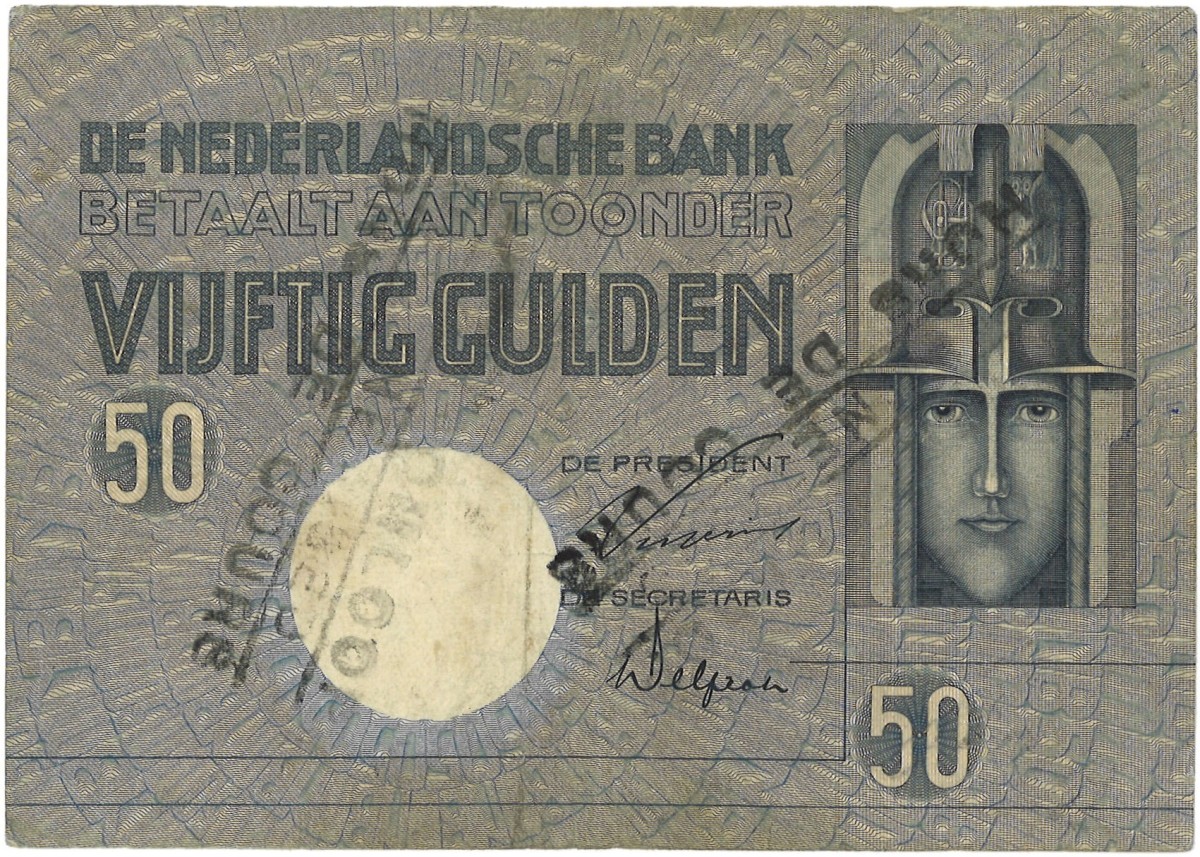 Nederland. 50 Gulden. Bankbiljet. Type 1931. - Prachtig +.