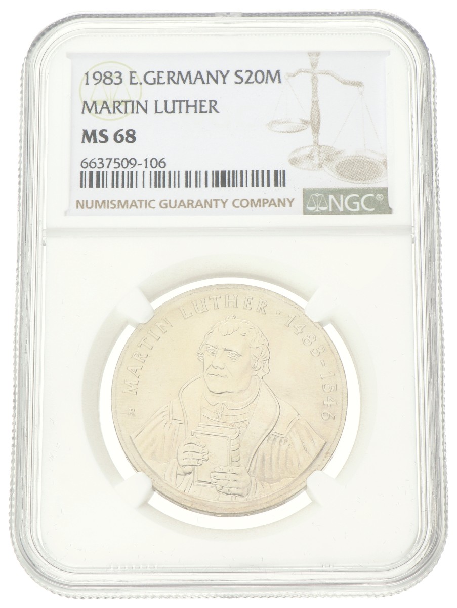 Germany. DDR. 20 Mark - Martin Luther. 1983. MS 68.