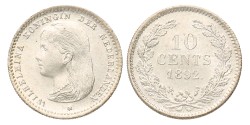 10 Cent. Wilhelmina. 1892. MS 66.