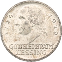 Germany. Weimar republic. 3 Mark - Gotthold Lessing. 1929 A. MS 63.