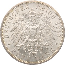 German states. Hamburg. 5 Mark. 1913 J. MS 63