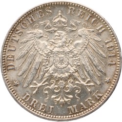 German states. Hamburg. 3 Mark. 1914 J. MS 63