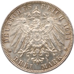 German states. Hamburg. 3 Mark. 1914 J. MS 63.