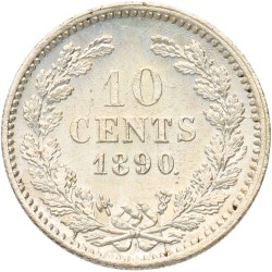 10 Cent. Willem III. 1890. MS 64.