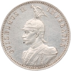 German East Africa. Wilhelm II. ½ Rupee. 1891. UNC details.