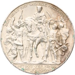 German states. Prussia. 3 Mark - Völkerschlacht centennial. 1913 A. MS 64
