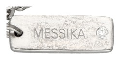 Messika 18K witgouden 'Gatsby Bar' armband bezet met diamant.