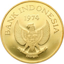 Indonesia. 100000 Rupees - Consevation series, Komodo dragon. 1974. PF 65 ULTRA CAMEO.