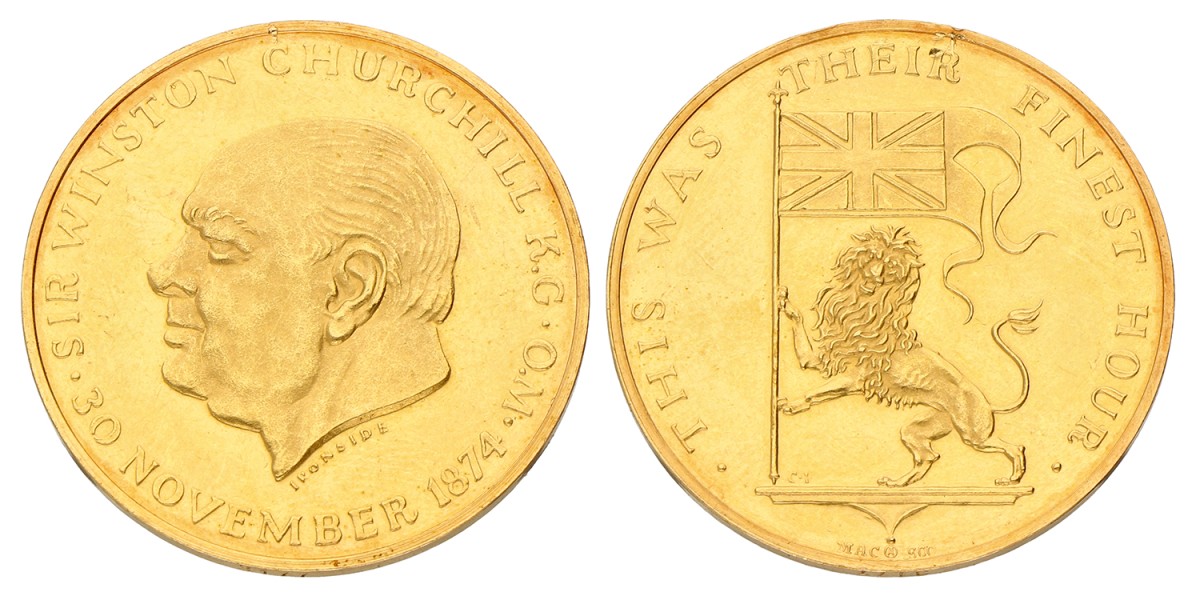 Great Britain. N.D. (1964). Medal in commemoration of the 90th birthday of Winston Churchill.