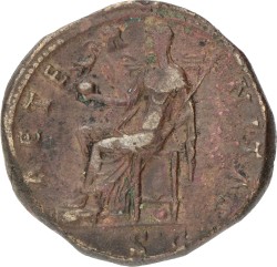 Roman Empire. Faustina Maior. Sestertius. ND (141 AD). VF.