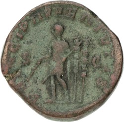 Roman Empire. Maximus. Dupondius. ND (235 - 238). VF.