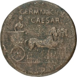 Roman Empire. Germanicus. Dupondius. ND (15 BC - 19 AD). F.