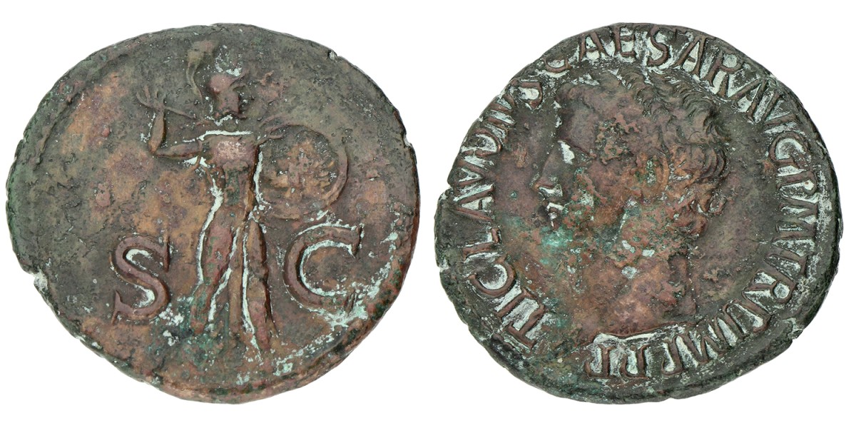 Roman Empire. Germanicus. As. ND (15 BC - 19 AD). F +.