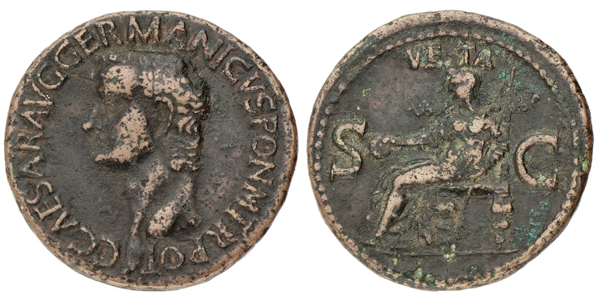 Roman Empire. Germanicus. As. ND (15 BC - 19 AD). VF.