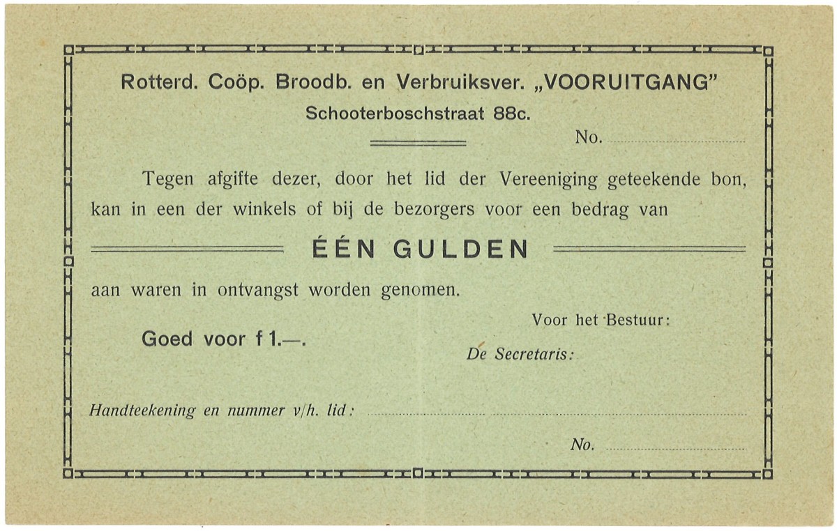 Nederland. 1 Gulden. Noodgeld. Type ND. Type Rotterdam. - Prachtig.