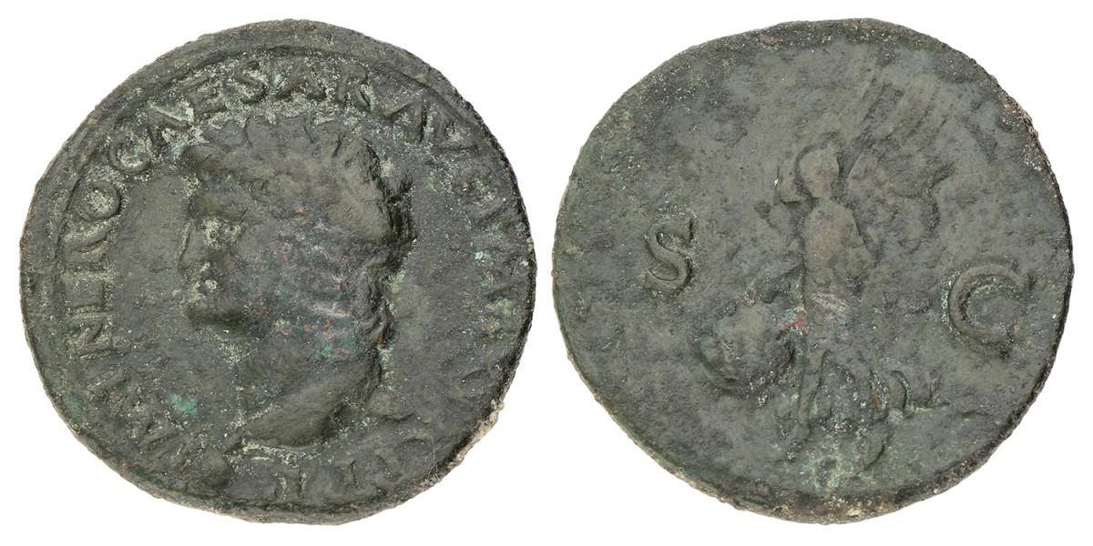 Roman Empire. Nero. As. ND (54 - 68 AD). F.