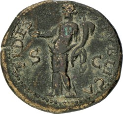 Roman Empire. Vespasianus. As. ND (69-79 AD). VF.