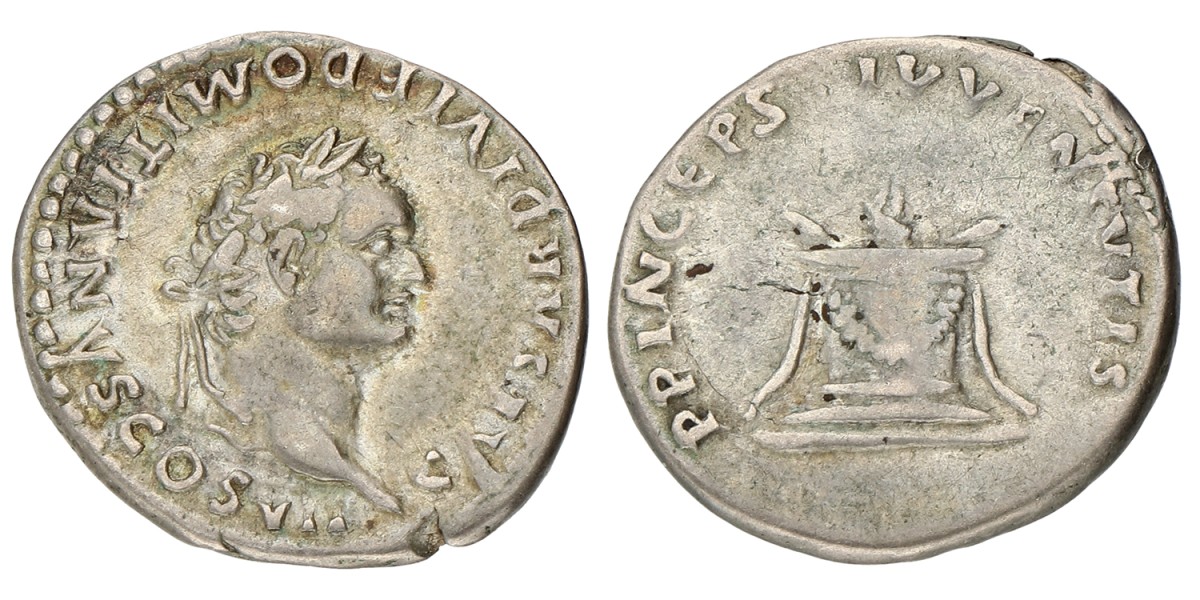 Roman Empire. Domitianus. Denarius. (69 - 81 AD). F.