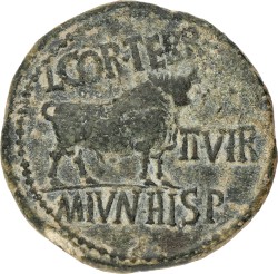 Roman Provinces. Tarraconensis, Spain. Augustus. As. ND (27 BC - 14 AD). F - VF.