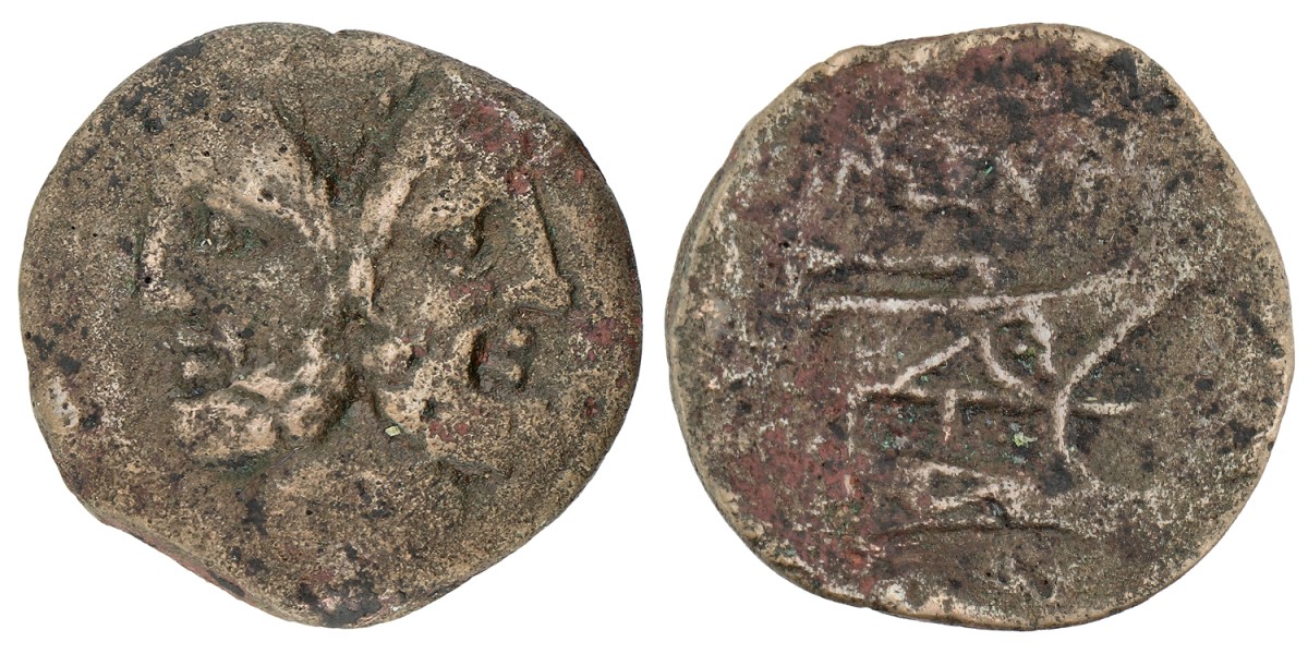 Roman Republic. Roma. Cn. Cornelius Lentulus Clodianus. As. ND (88 BC). VG / F.