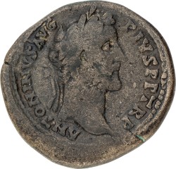 Roman Empire. Antonius Pius. Sestertius. ND (138 - 161). VF.