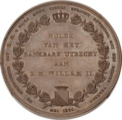 Nederland. Utrecht. 1841. Het bezoek van Willem II aan de Rijksmunt.