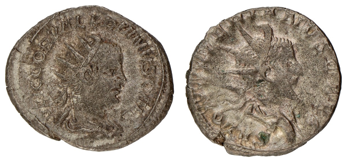 Roman Empire. Valerianus II & Salonius. Lot (2) Antoninianus. ND (256 - 258 AD) & ND (258-260). F.