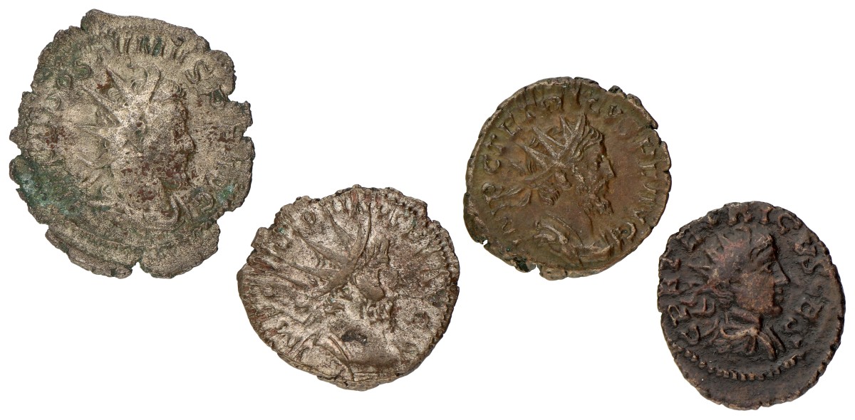 Roman Empire. Posthumus, Victorinus,Tetricus I & Tetricus II. Lot (4) Antoninianus. ND (259 - 273 AD). F - VF.