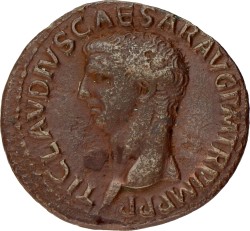 Roman Empire. Claudius. As. ND (41 - 54 AD). VF.