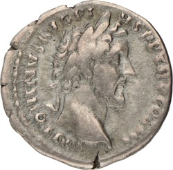 Roman Empire. Antonius Pius. Denarius. ND (138-161AD). VF.