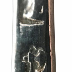 (2) delige set miniatuur lepels (Amsterdam 18e eeuw) zilver.