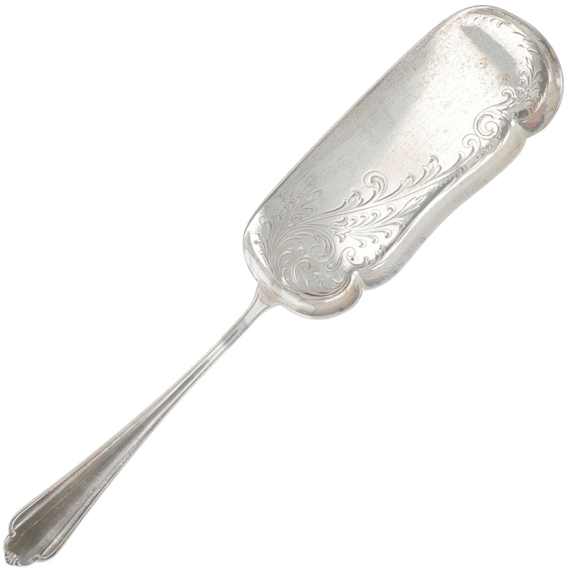 Vis / pastei schep zilver.