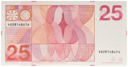 Nederland. 25 Gulden. Bankbiljet. Type 1971. - Prachtig.