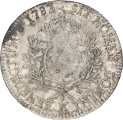 France. Louis XVI. Ecu. 1783 K. VF +.