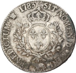 France. Louis XVI. Ecu. 1783 Cow. VF.