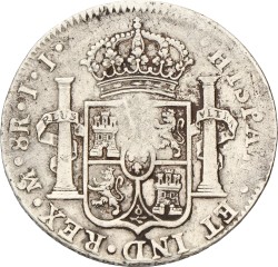 Guatemala. Portuguese colony. 870 Reis (8 Reales) - Countermarked. 1821 Mo. VF.