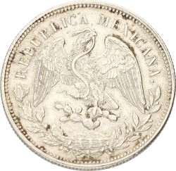 Mexico. Republic. Peso. 1908. XF.