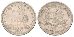 USA. Trade Dollar. 1877 S. VF / XF.