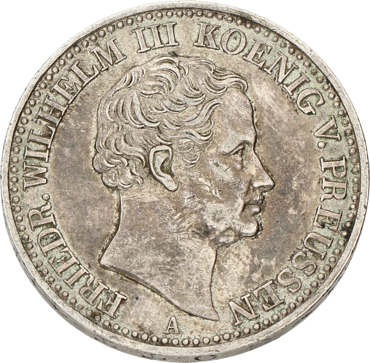 German states. Prussia. Friedrich Wilhelm III. Thaler - Segen des Mansfelder Bergbaues. 1836 A. XF -.